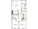 Upstairs floor plan boasting a primary suite, two more bedrooms, and laundry room at 8034 Cedarsmith Ct, Charlotte, NC 28217