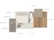 Showcasing backsplash, countertops, cabinetry, faucets, carpet, and main living area flooring for the whole house at 8034 Cedarsmith Ct, Charlotte, NC 28217