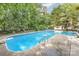 Backyard pool with patio and landscaping, perfect for outdoor relaxation and recreation at 8704 Dartmoor Pl, Mint Hill, NC 28227