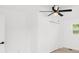 Bright bedroom with a modern ceiling fan and a closet at 902 Grace St, Kings Mountain, NC 28086