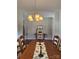 Traditional dining room with wood table, patterned table runner, and chandelier lighting at 905 Roxburgh Ave, Rock Hill, SC 29732