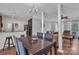 Open dining area with seamless transition to the kitchen and living room for easy entertaining at 1017 Chalk Hill Ln, Charlotte, NC 28214