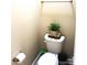 Powder room features a toilet, decorative storage, and towel rack at 1112 Avalon Pl, Stallings, NC 28104