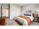 Comfortable bedroom featuring a cozy carpet and a neutral color scheme at 11810 Red Leaf Dr, Charlotte, NC 28215