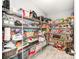 Walk-in pantry with ample shelving for organized storage of food and household items at 12510 Pine Terrace Ct, Charlotte, NC 28273