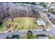 Aerial view of the community pool, playground, and common areas at 623 Hicklin Dr, Rock Hill, SC 29732