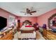 Large bedroom with stylish decor and ample storage space at 7619 Woodknoll Dr, Charlotte, NC 28217