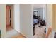 View of a bedroom featuring light blue walls and carpet at 7619 Woodknoll Dr, Charlotte, NC 28217