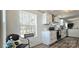 Bright kitchen with white cabinets, granite countertops and stainless steel appliances and a scenic window at 816 Osteen Rd, York, SC 29745