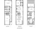 Detailed floor plan showcasing the layout of this home's three floors, garage, and attic space at 2436 Arty Ave, Charlotte, NC 28208
