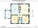 Detailed floor plan highlighting the layout, dimensions, and room placements of the property's main floor at 2915 Spencer Ne Rd, Conover, NC 28613