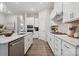 Modern kitchen featuring stainless steel appliances, center island and elegant countertops at 8635 Miles Gap Rd, Indian Land, SC 29707