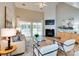 Inviting living room with a fireplace, large windows, and comfortable seating at 9607 Kestral Ridge Dr, Charlotte, NC 28269
