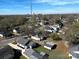 Aerial view of the property and neighborhood with mature trees and clear blue skies at 1001 Craven Ave, Kannapolis, NC 28083