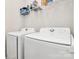 Well-equipped laundry room featuring a side-by-side washer and dryer under a wire shelf at 1032 Barnette Farm Ln, Monroe, NC 28110