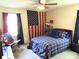 This bedroom features an American flag decor and a cozy sitting chair at 1414 Farmstead Rd, Rock Hill, SC 29732