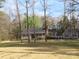 Charming gray home with a brick chimney, well-maintained lawn, and surrounded by mature trees at 1414 Farmstead Rd, Rock Hill, SC 29732
