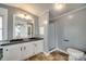 Bright bathroom features double vanity, shower and toilet at 164 Daves Rd, York, SC 29745