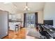 Eat-in kitchen space with stainless steel appliances, hardwood floors, and sliding glass doors at 1852 Bon Rea Dr, Rock Hill, SC 29730