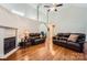 Bright and airy living room featuring hardwood floors, a fireplace, and vaulted ceiling at 1852 Bon Rea Dr, Rock Hill, SC 29730