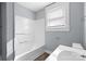 Clean and bright bathroom featuring a tub/shower combination, enhancing functionality and comfort at 200 N Martin Luther King Jr N Ave, Salisbury, NC 28144