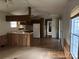 Spacious living room with open floor plan, featuring hardwood and carpeted floors at 3748 Caribou Dr, Sherrills Ford, NC 28673