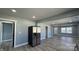 Living room view featuring an open layout, recessed lighting, and gray walls at 702 E Grover St, Shelby, NC 28150