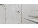 Modern bathroom featuring a glass shower, a white vanity, and chrome fixtures at 758 Latrobe Dr, Iron Station, NC 28080