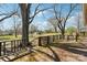 Spacious wooden deck perfect for outdoor entertaining with views of the expansive backyard and mature trees at 839 Oak Grove Rd, Kings Mountain, NC 28086