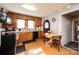 Kitchen featuring wooden cabinets, contrasting countertops and breakfast nook with natural light at 129 38Th St, Hickory, NC 28601