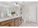 Bathroom featuring a double vanity with wood cabinets and modern fixtures at 1440 Ardmore Dr # 343, Sherrills Ford, NC 28673