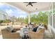 Beautiful covered patio with comfortable seating, offering a relaxing outdoor space at 2150 Paddlers Cove Dr, Clover, SC 29710