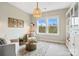 Sitting room features a window with lots of light, neutral tones, a ceiling fixture, and carpet at 2150 Paddlers Cove Dr, Clover, SC 29710