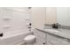 Clean bathroom with tub-shower combo and granite-topped vanity at 3324 Burberry Dr, Gastonia, NC 28052