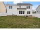 Back exterior with lush green yard, and well-maintained siding at 6019 Timbertop Ln, Charlotte, NC 28215