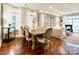 Dining room with hardwood floors, natural light, and seating for six at 735 Amalfi Dr, Davidson, NC 28036