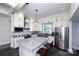 Modern kitchen featuring stainless steel appliances, center island, and granite countertops at 1615 Stack Rd, Monroe, NC 28112