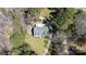 Aerial perspective of a home surrounded by vibrant greenery, highlighting its spacious lawn and natural beauty at 1717 Deer Run Rd, Catawba, SC 29704