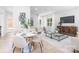 Elegant living and dining area featuring modern decor, comfortable seating, and lots of natural light at 2544 Pinestream Dr, Charlotte, NC 28216