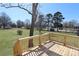 Spacious new back deck offers a relaxing outdoor living space with views of the neighborhood and blue skies at 1018 Union St, Maiden, NC 28650