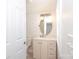 Charming bathroom with patterned tile flooring and a vanity with drawers for storage at 1018 Union St, Maiden, NC 28650