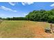 View of fenced horse pasture with mature trees at 1363 John Cline Ct, Lincolnton, NC 28092