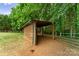 Simple run-in shed with wood construction, providing shelter for livestock at 1363 John Cline Ct, Lincolnton, NC 28092