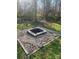 A stone fire pit, perfect for outdoor gatherings and relaxation at 7144 Hunters Bluff Dr, Denver, NC 28037