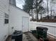 Enclosed backyard with white fence, perfect for privacy and exterior storage at 5650 Kimmerly Woods Dr, Charlotte, NC 28215