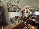 Elegant dining room with a chandelier, wooden table, and decorative accents, ready for gatherings at 5650 Kimmerly Woods Dr, Charlotte, NC 28215