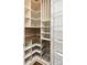 Well-organized pantry with adjustable shelving and wire baskets for optimal storage and convenience at 10421 Superb Ln, Charlotte, NC 28215