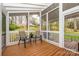 Relaxing screened porch with comfortable seating and view of the wooded backyard at 107 Wedgewood Ne Cir, Concord, NC 28025