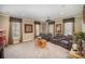 Large theater room features home entertainment setup with large leather reclining seating at 25 Blenheim Ne Ct, Concord, NC 28025
