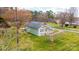 Aerial view of the home with a well-manicured lawn and charming exterior at 3628 Laney Rd, Maiden, NC 28650